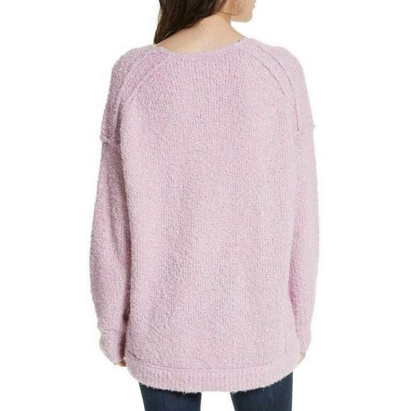 Free People Lofty Oversized Slouchy Alpaca Blend Boucle Pullover Sweater - Picture 2 of 15